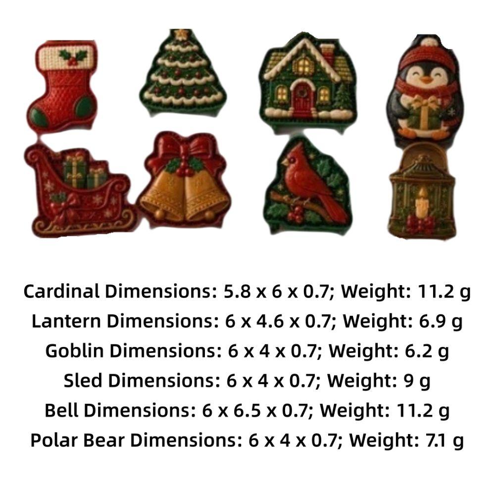 Sled Bell Penguin Pie Mold Collection Red DIY Cake Molds Holiday Cookie Molds Christmas Party