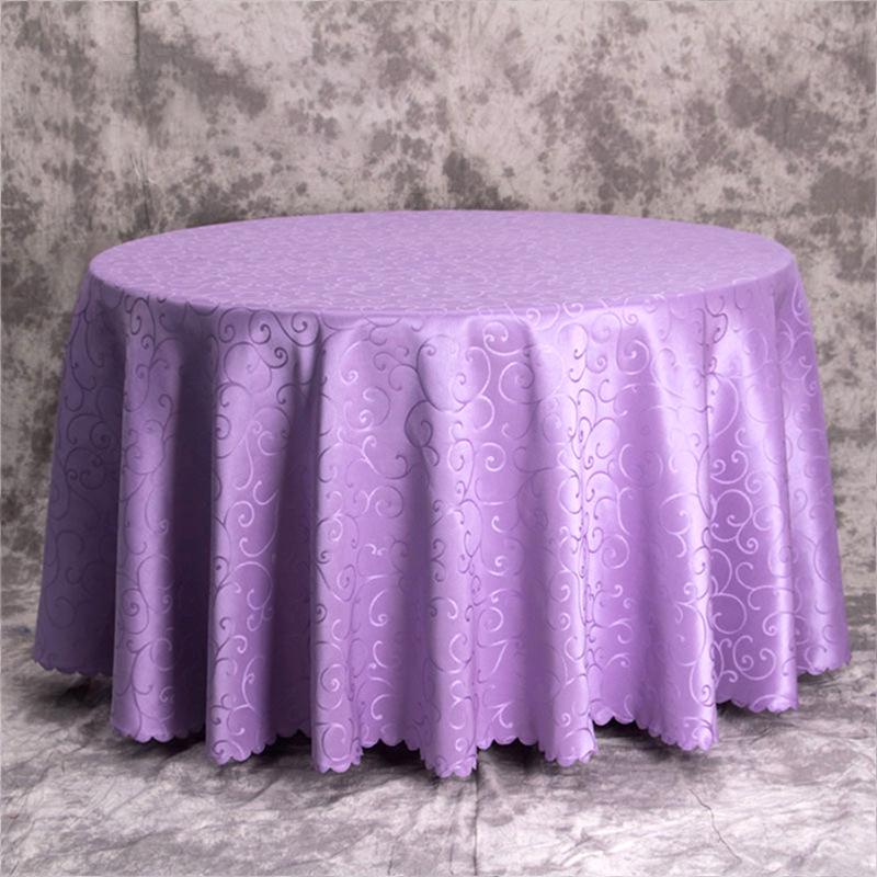 Verdickter runder Tischdeckenrock mit Jacquard-Blumenmuster für Hochzeiten und Bankette