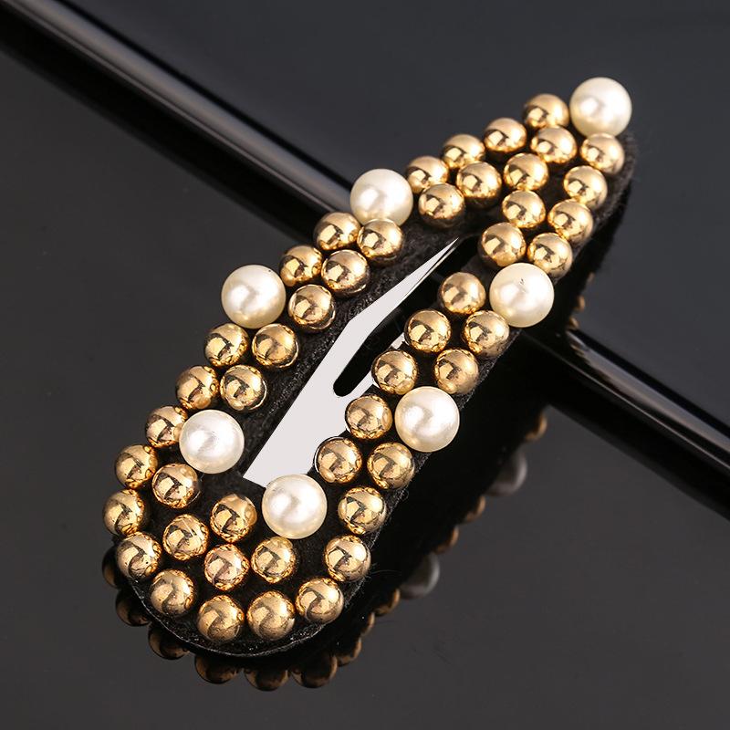 1 szt. Symulowane perły spinki do włosów koralikowe geometryczne klipsy do włosów dla kobiet wsuwki dziewczęce modne spinki do włosów akcesoria do włosów biżuteria