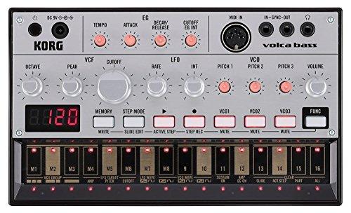 

KORG Аналоговый синтезатор Volca Bass с тремя осцилляторами и 16-шаговым секвенсором