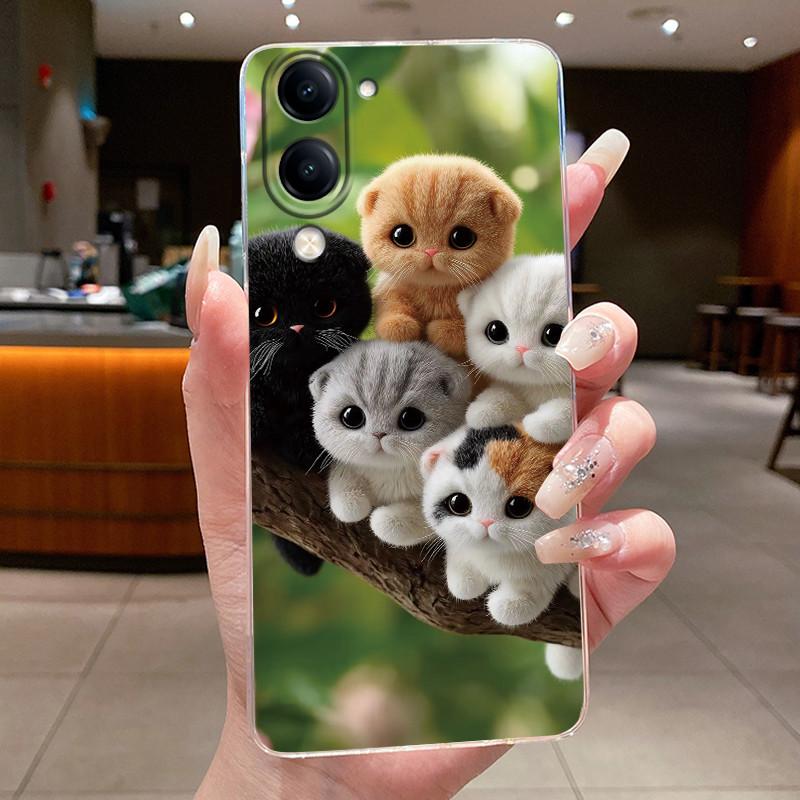 Casing For Vivo Y04 Case Luxury Dragon Cute Cool Boys Girls Back Cover For VivoY04 Vivo Y 04 Y29s Y29t 5G Transparent Phone Case