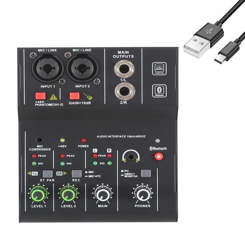 12V 99DSP Audio System Bluetooth 5.0 USB Input Mixer Power Supply Outdoor Home KTV 4/6-channel Mixer