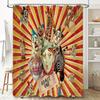 unframed Vintage Circus Tent Shower Curtain Set Bathroom Decor Hippie Psychedelic Backdrop Tapestry Home Decoration Wall Hanging