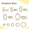 100PCS 18K Gold Plated Jump Rings 3-8mm Non Tarnish Open Jump Rings for Jewelry Making DIY Necklace Bracelet Earrings Supplies