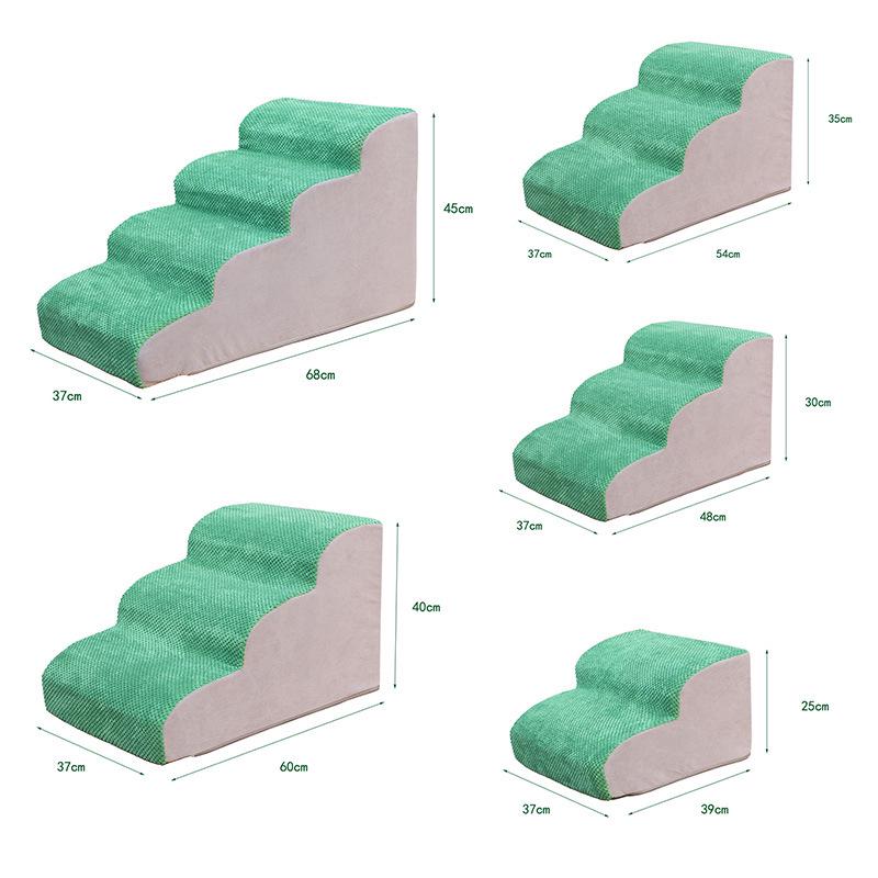 Schůdky a rampa pro domácí zvířata: Odnímatelné, pratelné pěnové schůdky pro kočky a psy, ideální k postelím a pohovkám