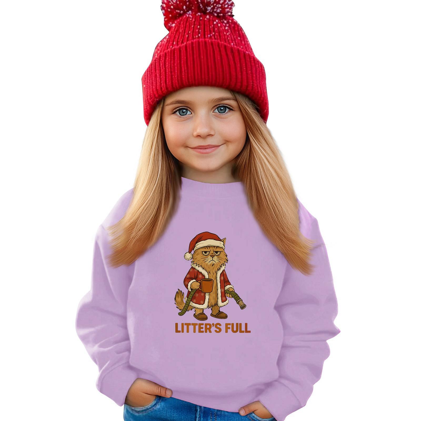 

Kids Sweatshirt Boys Girls Crewneck Sports Sweatshirt Casual Pullover Sweatshirt Sports Shirt 100 фіолетовий