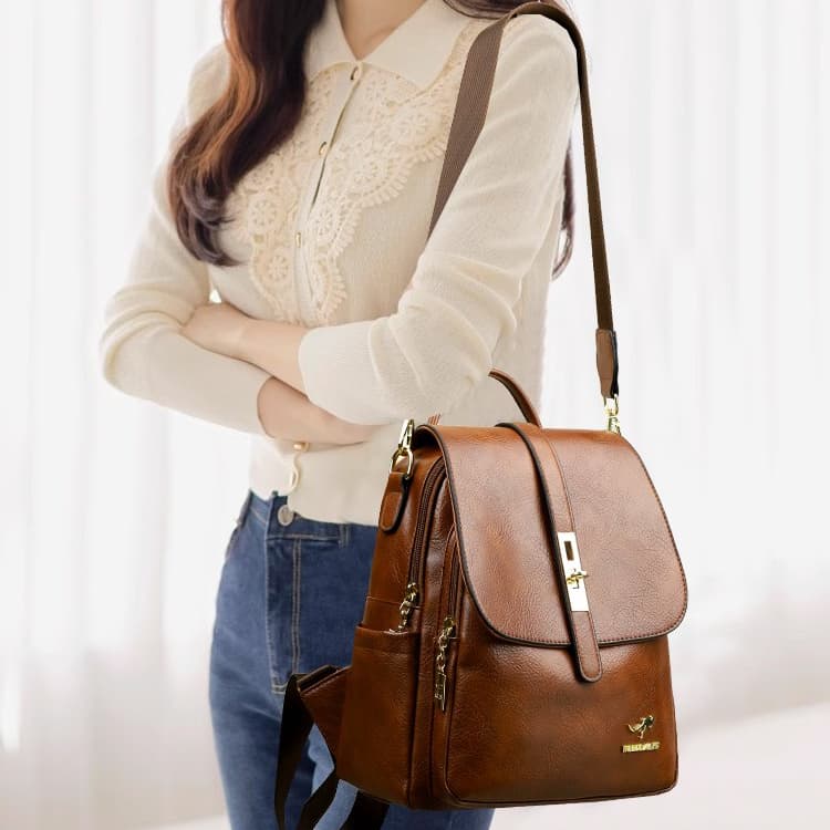 Stylish and Simple Women's Large-capacity Backpack