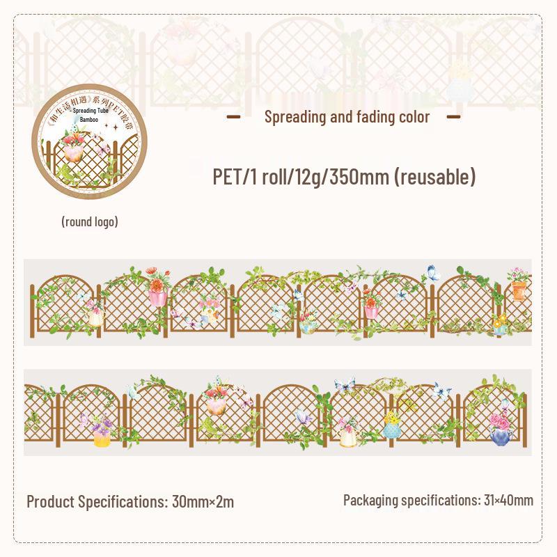 Ketchup Girl PET Tape & Life Encounter Journal Collage Stickers (6 Designs)
