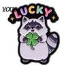 Lightweight Clothes Pins Cartoon Raccoon Brooch Pin, Animal Decorative Enamel Badge, Alloy Lapel Pin for Jackets Backpacks Hats Scarves