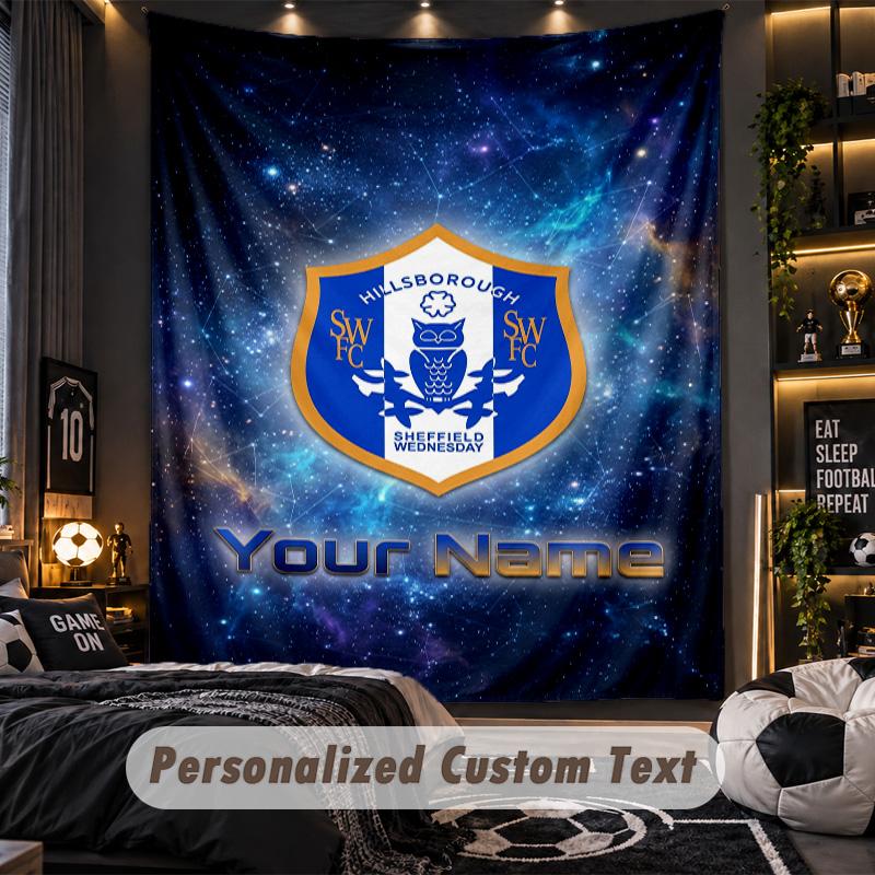 Gobelin Sheffield Wednesday FC Niestandardowy Tekst z Imieniem Personalizowany Gobelin na Ścianę Dekoracja Ściany Domu