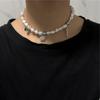 Cross For Men Korean Style Necklace Woman Clavicle Choker Simulated Pearl Fashion Neck Jewelry