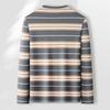 MONTAGUT Men's Striped Round Neck 100% Cotton Long Sleeve T-Shirt
