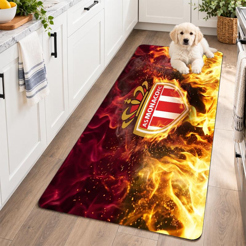Flannel Kitchen Mat Monaco FC Soft Area Rug Non Slip Floor Carpet Home Decoration