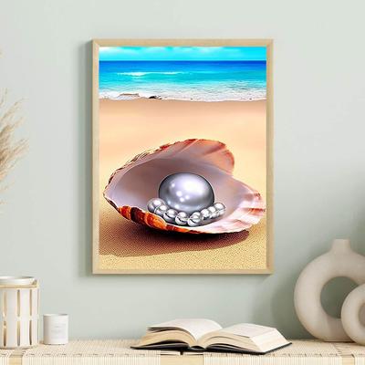 5D DIY Diamond Painting Big Pearl Cross Stitch Kit Mosaic Diamond Embroidery Rose Full Round Square Drill Home Decoration