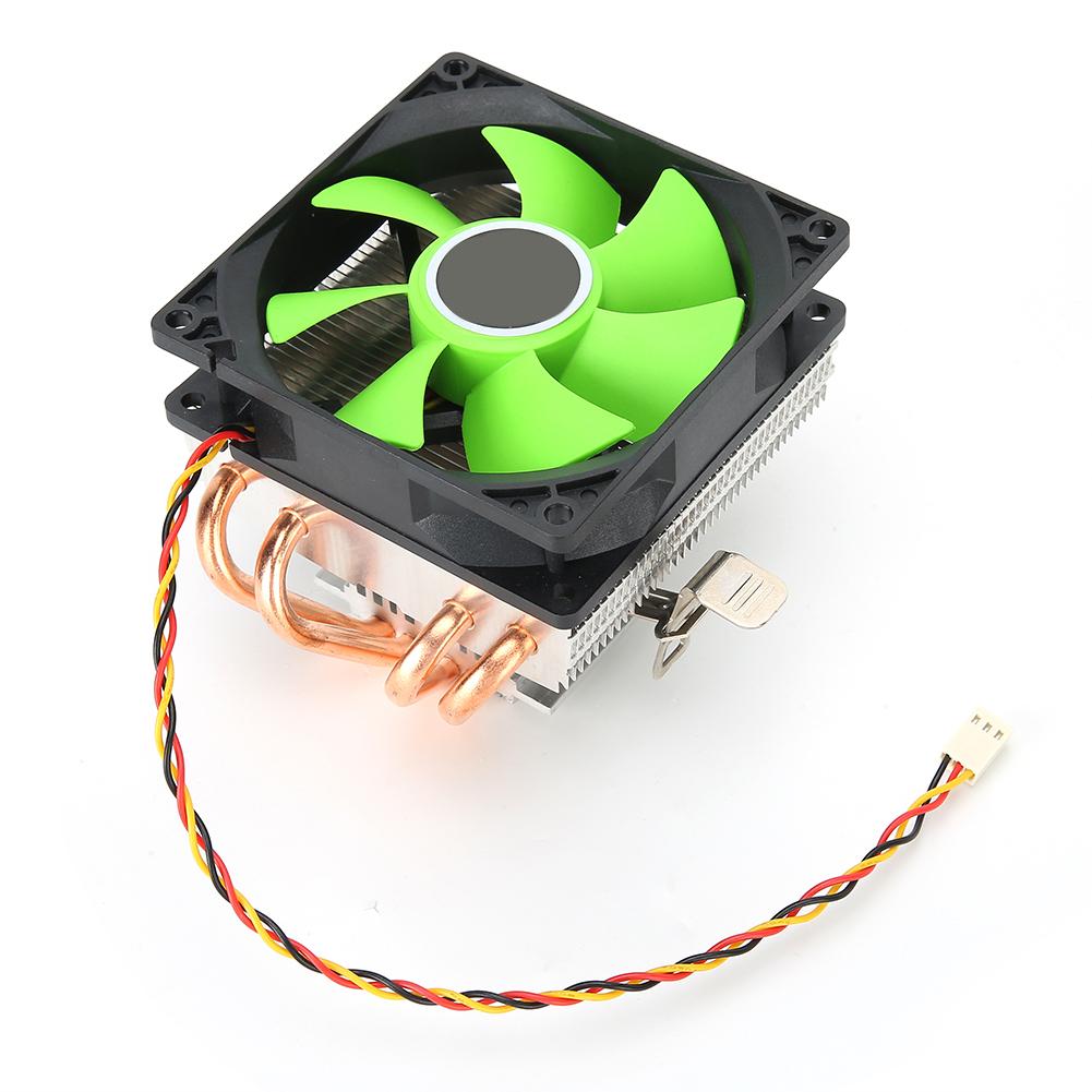 CPU Cooler Radiator Down Shot 4 Brass Heatpipe General Computer Fan (3pin without light)(Green )