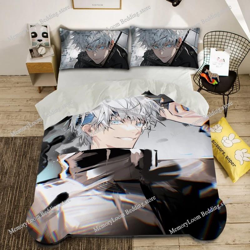 Fashion Vibrant 3D Print Anime Jujutsu Kaisen Bedding Set Single-Twin-Full-Queen-King Size Adult Kid Bedroom Stylish Duvet Cover