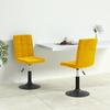VidaXL Swivel Dining Chairs 2 Pcs Mustard Yellow Velvet