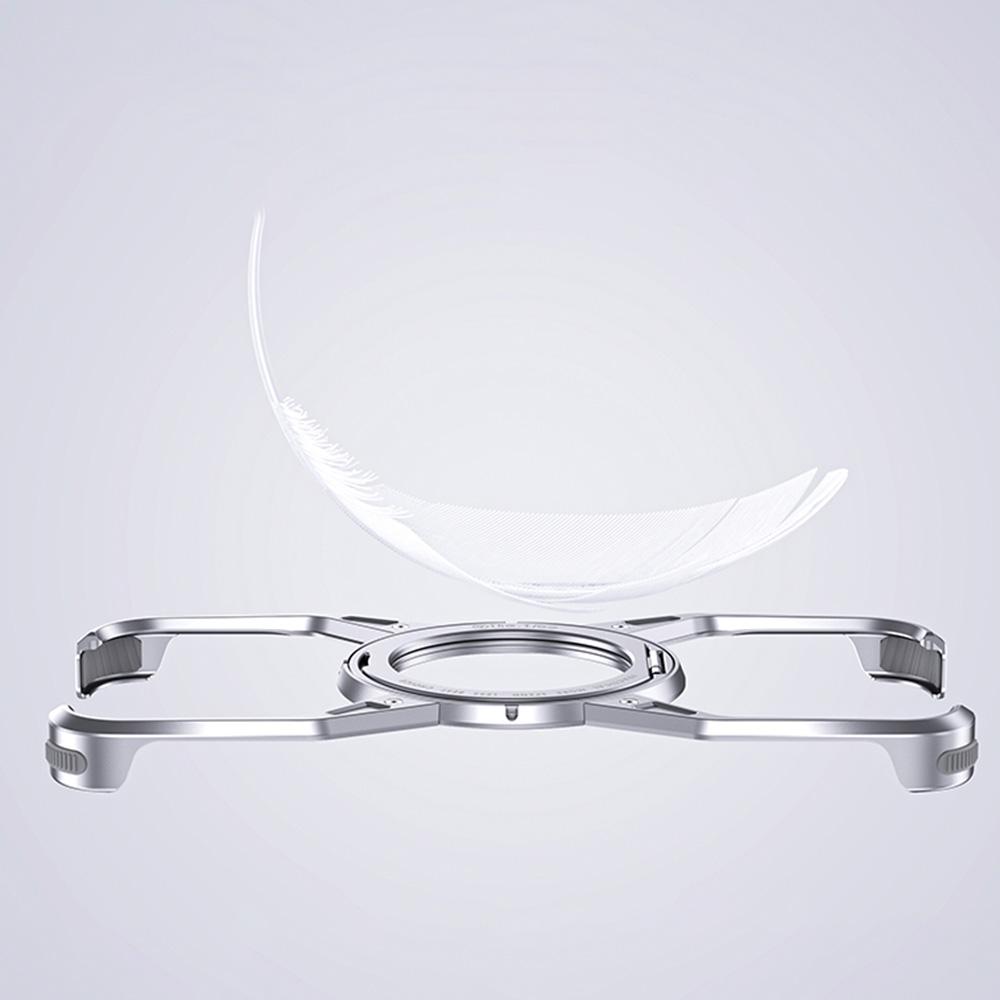 For iPhone 16 Pro Case Kickstand Frameless Aluminum Alloy Bumper Phone Cover