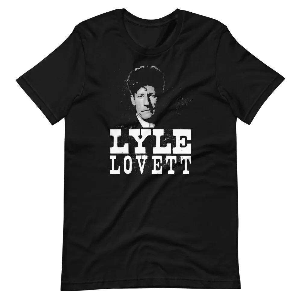 

LYLE LOVETT Black Graphic Tee Short-Sleeve Unisex T-Shirt L