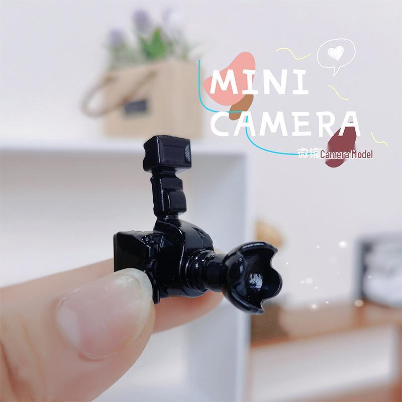 Miniature Food Play Scene Dollhouse Accessories - Mini DSLR Camera Model Ornament B136