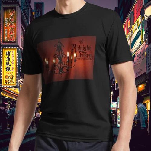 Men s and Women s T-shirts Midnight Library Chandelier XXXL