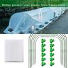 Garden Hoops Kit with Clips for Raised Beds PE Steel Pipe Plant Support Garden Stakes Hoops Frame