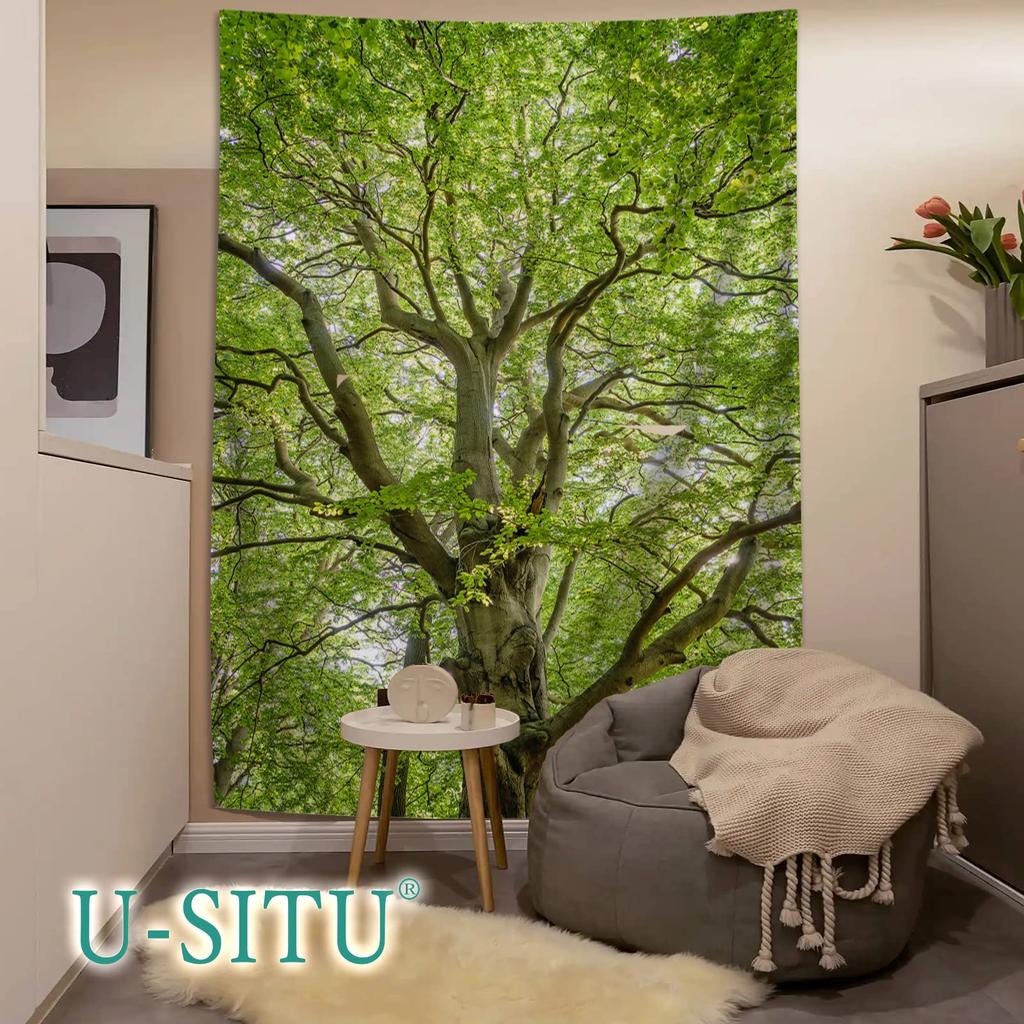 Tapestry Wall Hanging Large Tree Branches and Natural Stylish Fabric Interior Change the Atmosphere 200cm Long x 150cm GT0035B U-SITU Decor, Leaves,