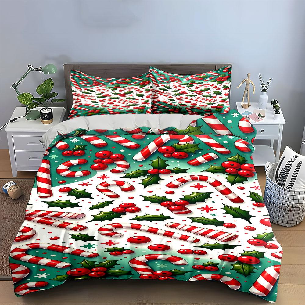 Festive candy charm Bedding sets Duvet cover sets Duvet covers Pillowcases(1*Duvet Cover 2*Pillowcases without duvet insert)