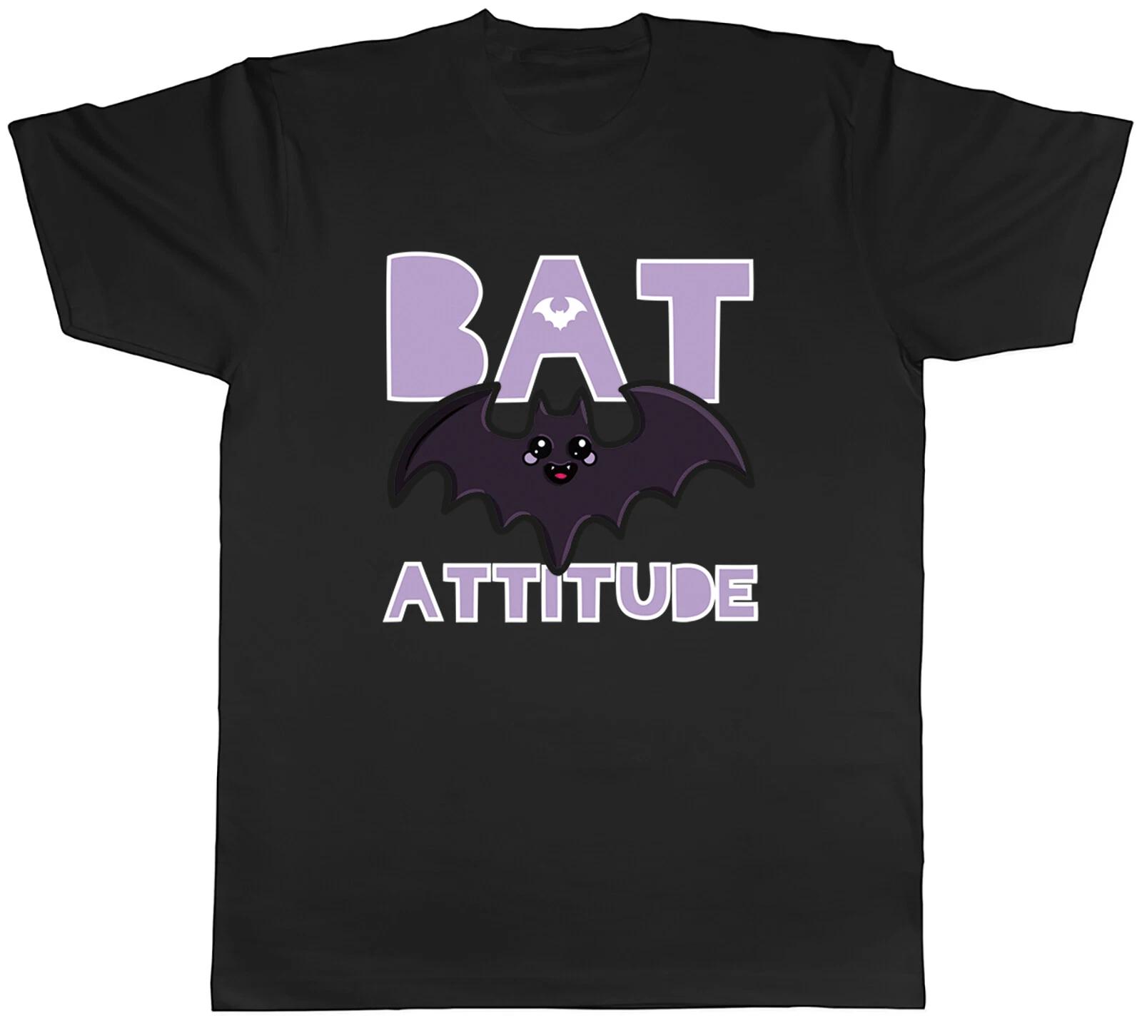 Funny Bat Attitude Mens T-Shirt Joke Bad Attitude Meme Tee Gift L