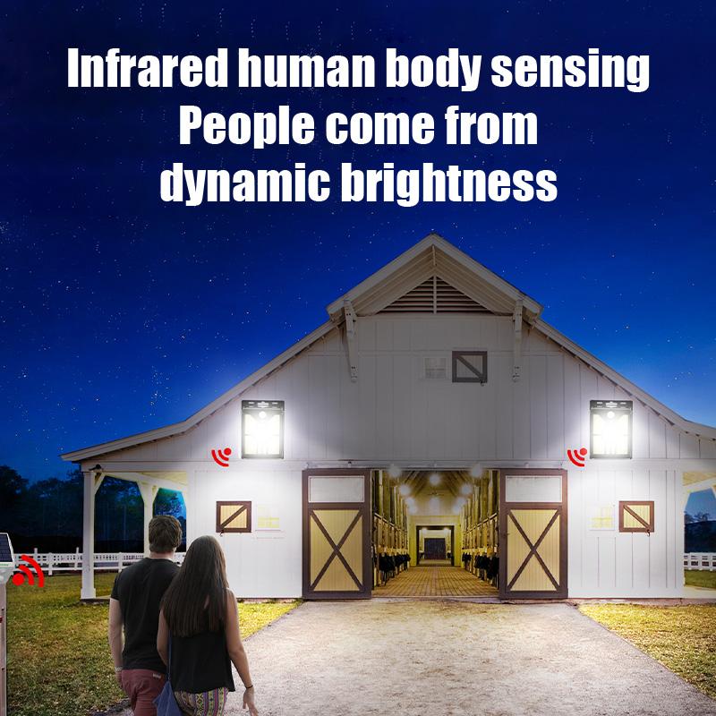 Waterproof Solar Sensor Light, Intelligent Sensing, No Power Outage In Rainy Days, Suitable for Safe Lighting In Courtyards, Gardens, Fences, Lanes