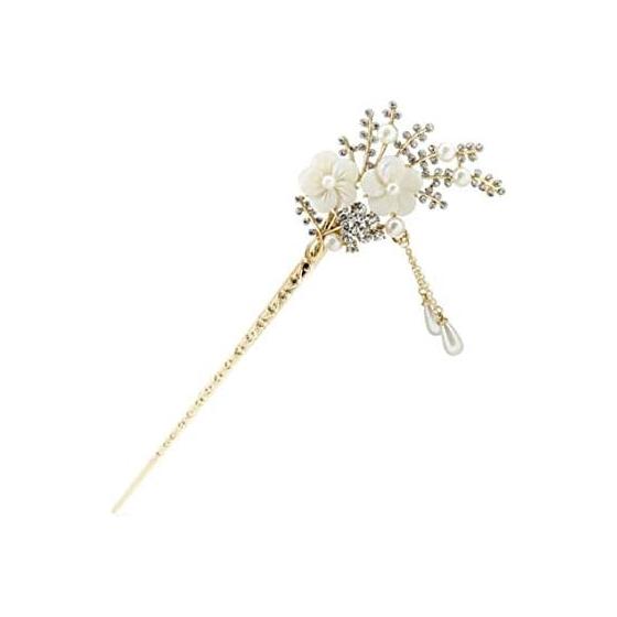 Rigal Hair Stick Hairpin Hair Accessory Type A Alloy Rhinestone Flower Butterfly Charm for Parties, Weddings, Events, Coming-of-Age Ceremonies