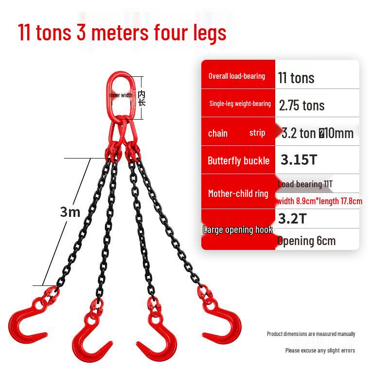 G80 Manganese Steel Double Hook Sling Chain for Lifting and Hoisting