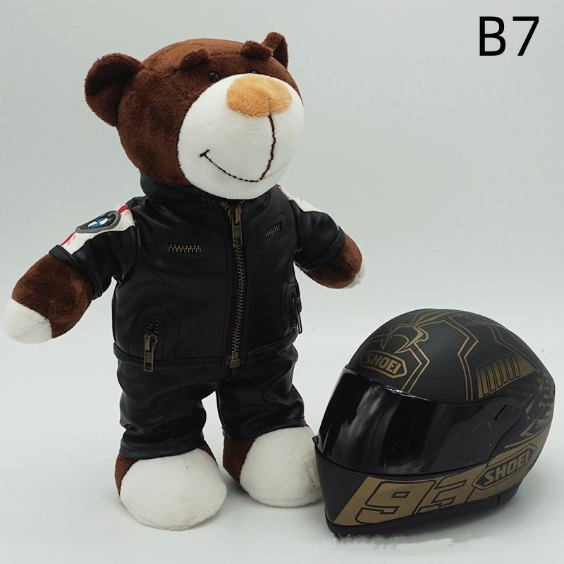 Kawaii helmets and teddy bears motorcycle decorations cute anime-filled soft stuffed toys as holiday gifts for friends