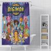 Shower Curtain Waterproof Polyester Fabric Paint Colorful Curtains Cute Digimon Playmats Greymons Home Bathroom Decor  With Hook