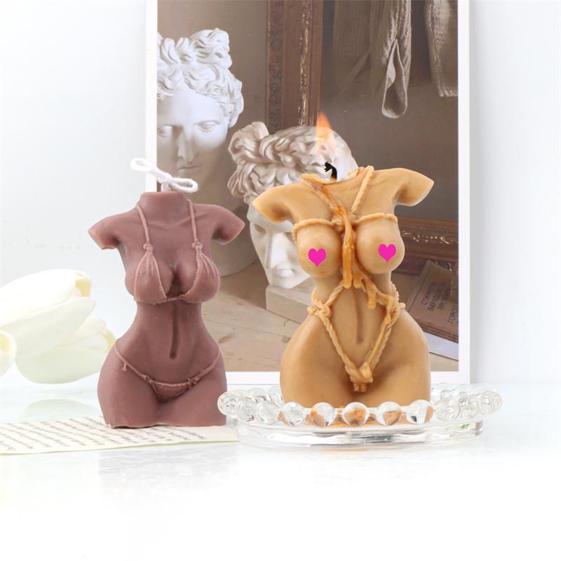 Woman Body Art Candle Silicone Molds DIY Half Body Portraits Carving Art  Plaster Aromatherapy Wedding Gift Handmade Decora