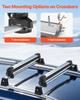 Ski & Snowboard Roof Rack, Carry Up To 6 Pairs of Skis or 4 Snowboards, 2 PCS Aluminum Universal Car Roof Rack Top Holder with Lock and Rubber Padding