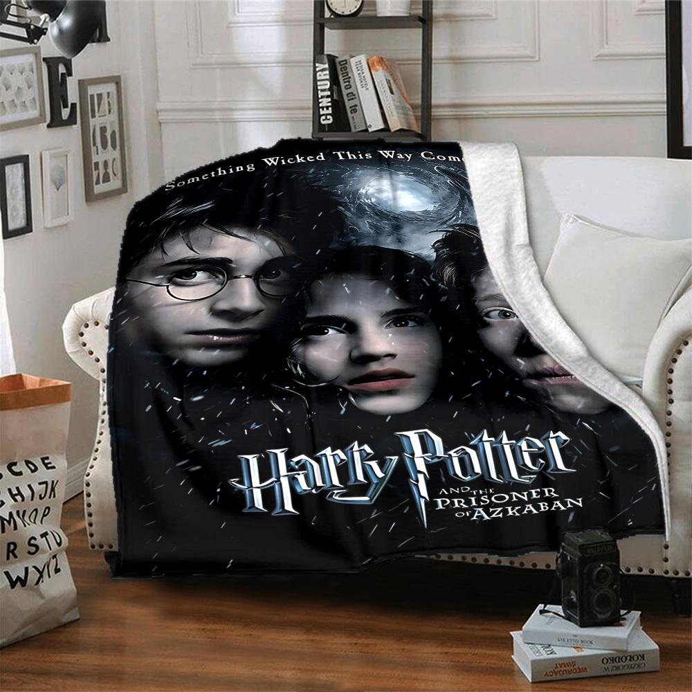 1pc Harry Potter, Prisoner of Azkaban Flannel Blanket Soft Warm Throw for Home, Office, Travel, All-Season Cozy Bedding GiftL1025