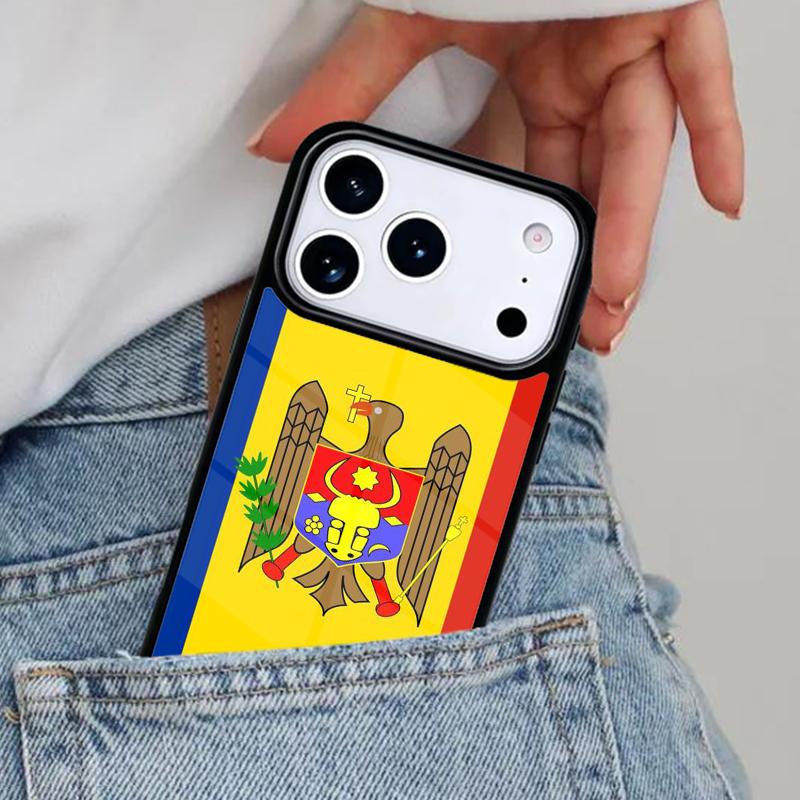 

Чехол для телефона с флагом Молдовы и молдаванами для iPhone 17ProMax 12 13 14 15 16e 17 Pro Max Plus Air Cover iPhone 14 Pro