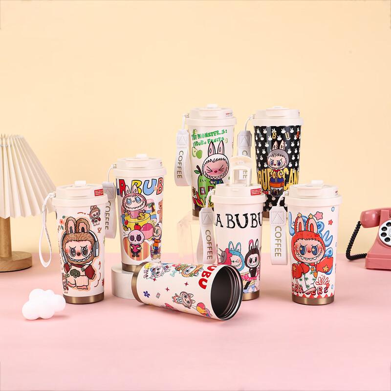 Huazao Baijia WZ316 Labubu 3D Dual-Drink Stainless Steel Insulated Mug