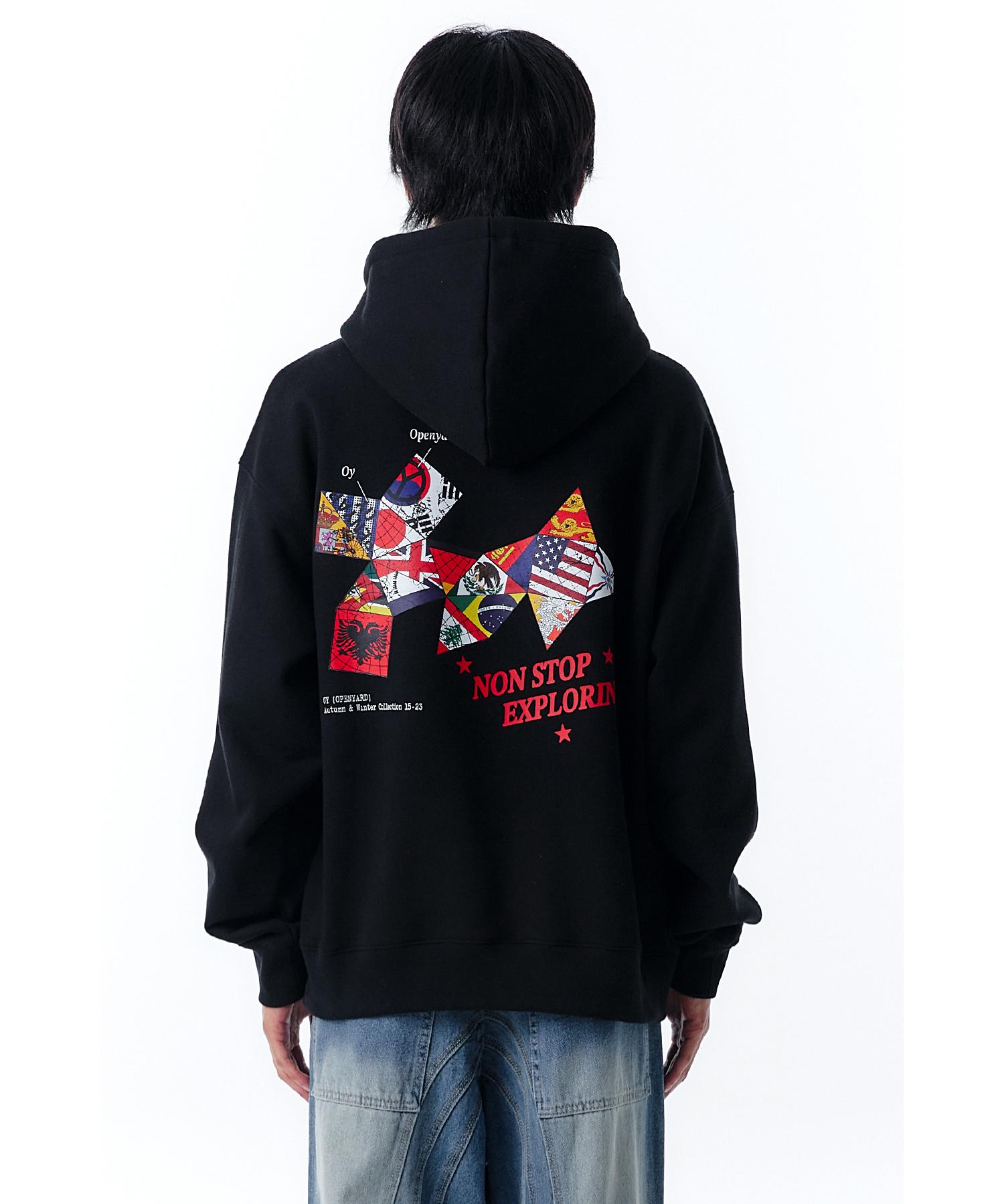 Oy Globe Logo Hoodie-Black Black/1Size
