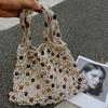 Creative Summer Woven Bead Bag Hollow-out Breathable Tote Bag Bohemian Large Capacity Shoulder Bag Women Daily Use