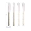 Beige Silver 4/16Pcs Dinnerware Acrylic Handle Knife Fork Spoon Set Stainless Steels Cutlery Set Western Dinner Kitchen Flatware