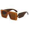 Fashion retro box street photography men's, women's sunglasses, European and American frame sunglasses, wide-leg glasses