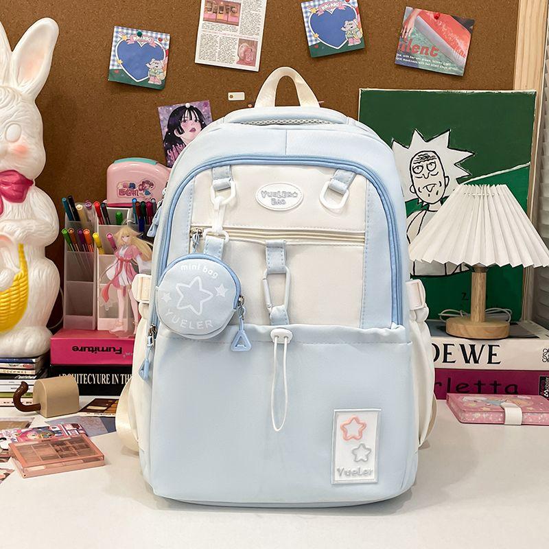 

Девочки-подростки Старшеклассницы Начальная школа Студент Универсальный Большая вместимость Красивый Рюкзак Молодой взрослый Легкий Милый Рюкзак Blue