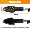 4Pcs Motorcycle Turn Signal Light 12V Professional LED Amber Turning Indicator Light Universal Mini Motorcycle Front Rear Lamp