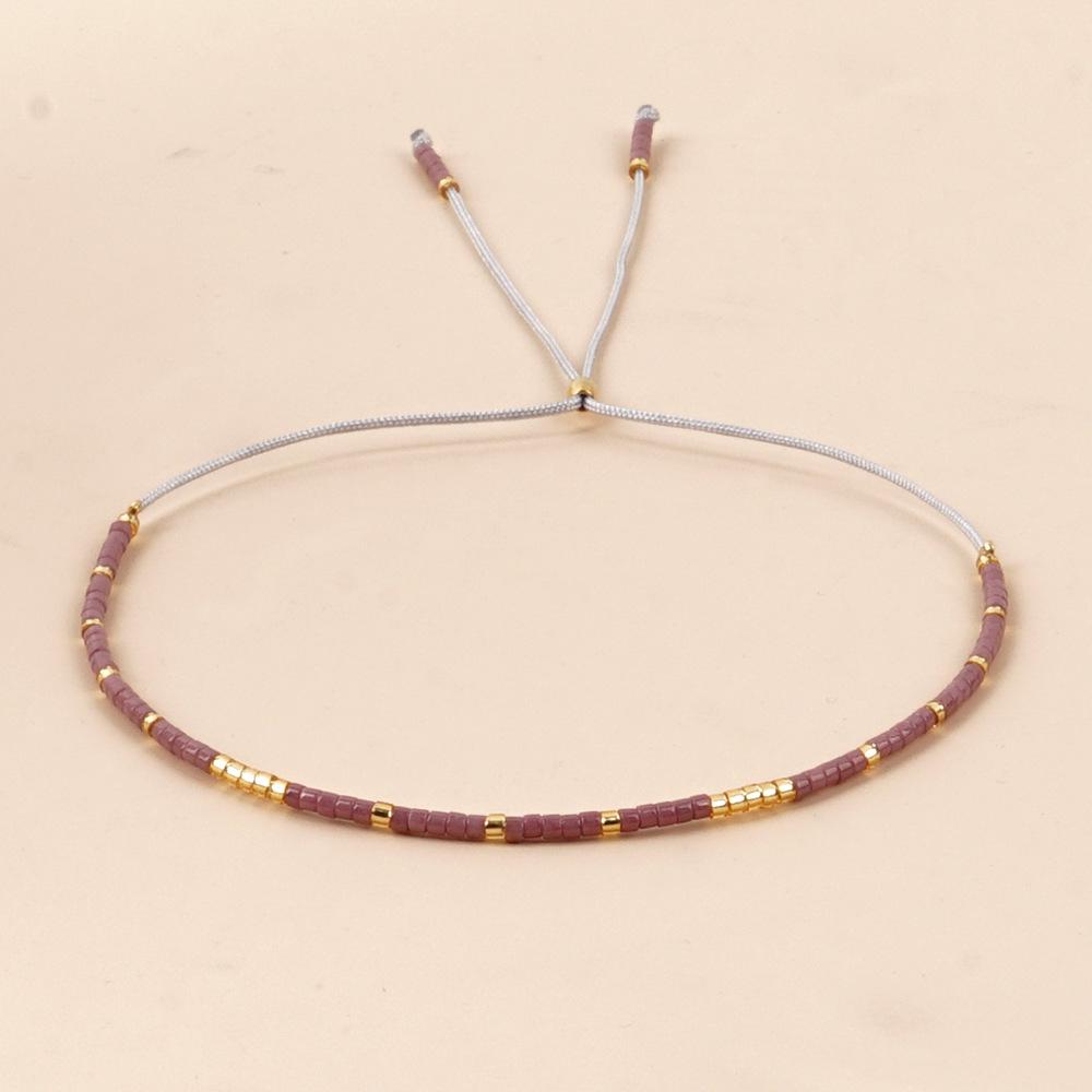 Retro Colorful Seed Bead & Faux Pearl Adjustable Bracelet - Trendy Hand-woven Jewelry for Women