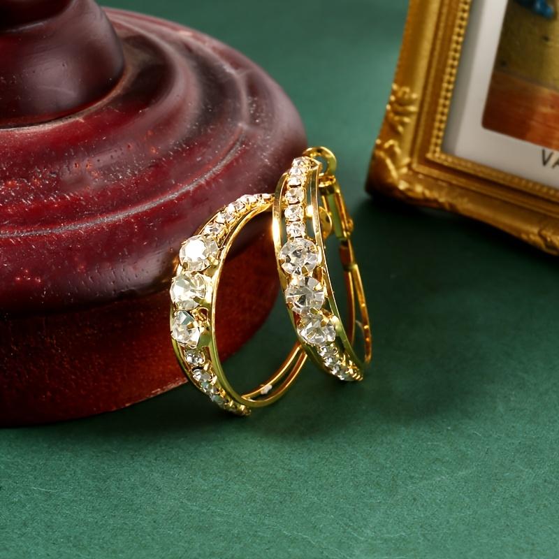 Set of 2 Elegant Round Earrings, Ideal for Weddings, Parties, Birthdays, Everyday Use, And a Great Gift for Women