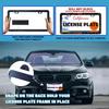 Moon Phases Aurora Forest License Plate Frame Night Sky Stainless Steel License Plate Holder For Front Or Rear Car Tags Funny For Car Decoration