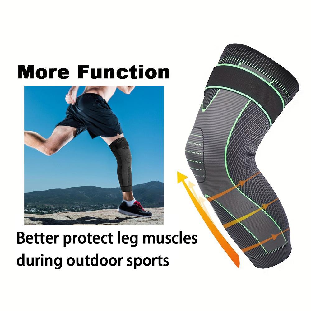 2 Pcs Compression Knee Pads Support Lengthen Stripe Sport Sleeve Arthritis Joint Pain Protector Elastic Kneepad Brace