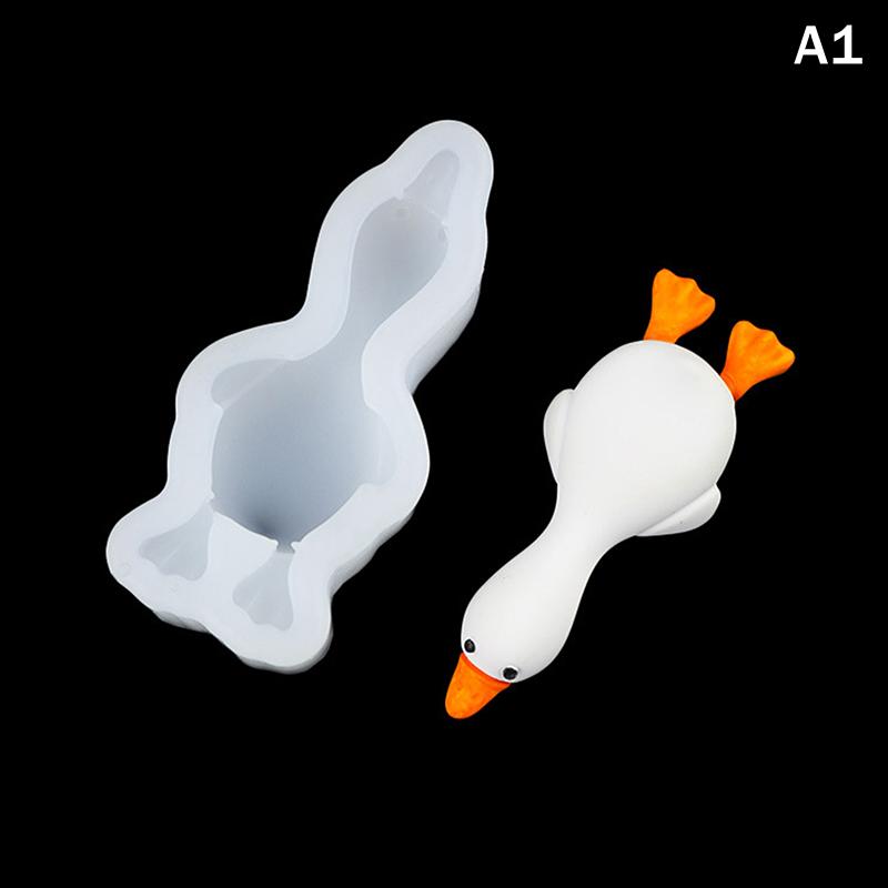 3D Cute Duck Form Silicone Mold Diy Scented Candle Plaster Soap Polymer Clay Resin Mould Handmade Baking Chocolate Cake Mold